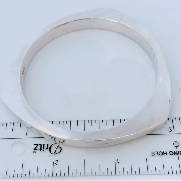 Taxco Mexico Sterling Silver 925 TS-19 Modernist Vintage Bangle Bracelet 34 g - Picture 3 of 6